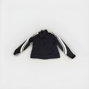 IZOD PerformX Men’s Medium Black Full Zip Track Jacket Athletic Stripe Pockets